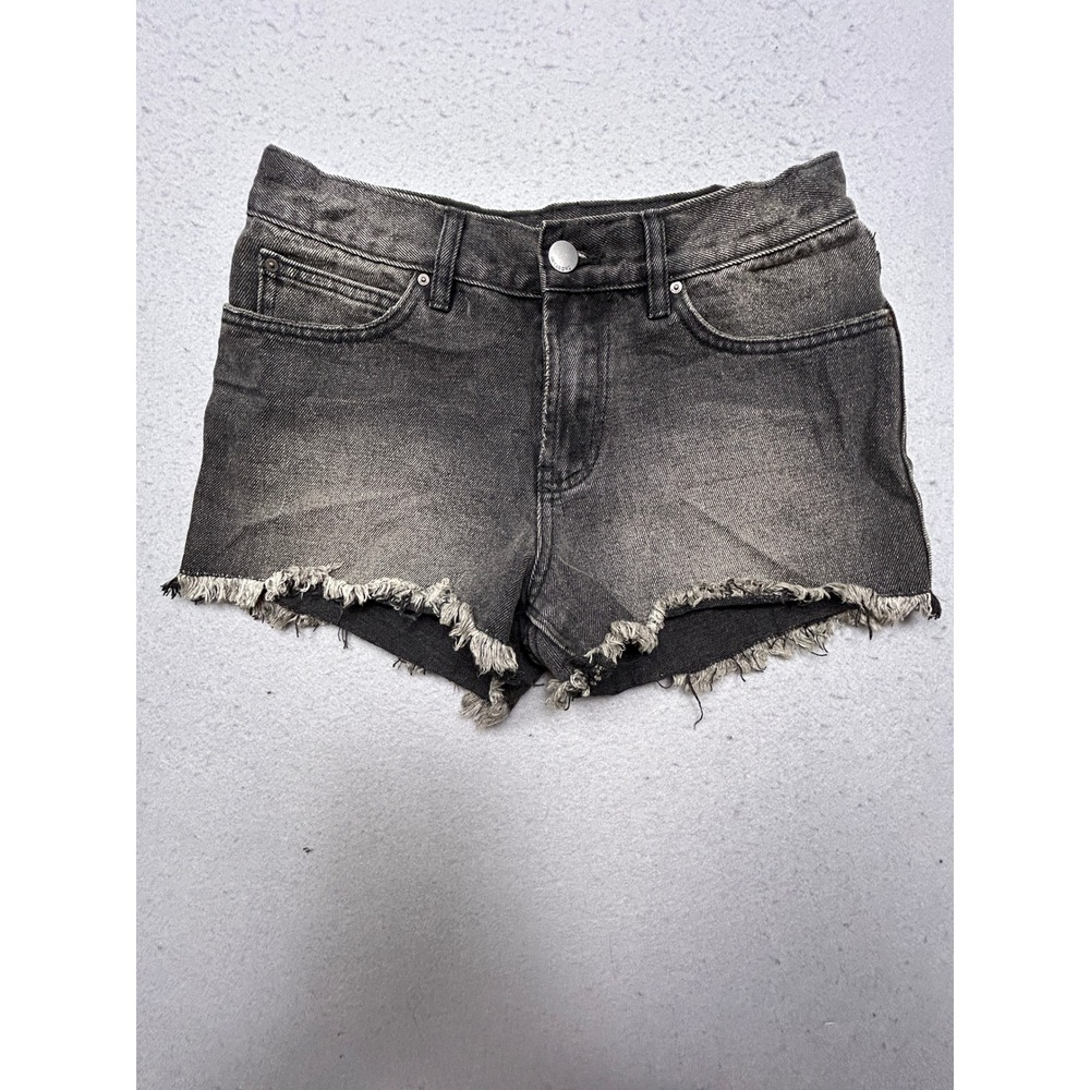 Billabong Denim Shorts 100% Cotton Faded Black Size 24 Womens
